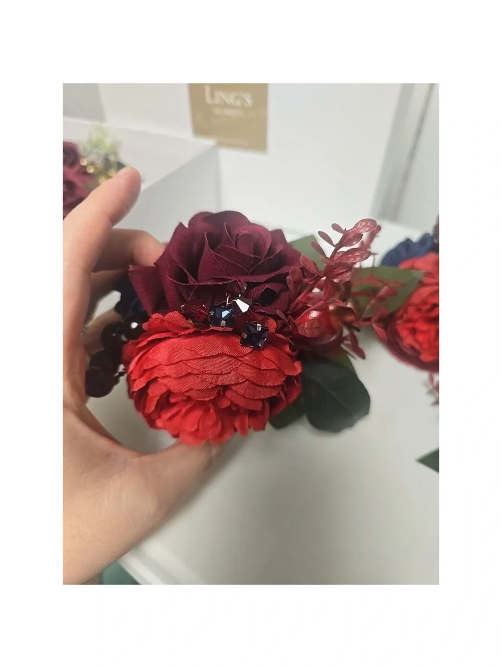 Ling's Moment Artificial Floral Elegant Bouquet Bridal Wedding Arrangements